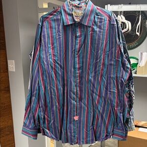 Robert Graham Vibrant Striped Button Down Shirt